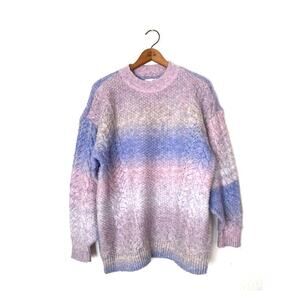 Purple & Pink OMBRE Cable Knit Sweater - Lauren Conrad - M